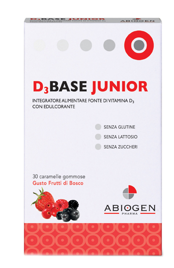 D3 Base Junior benessere intestinale gusto Frutti di Bosco 30 caramelle