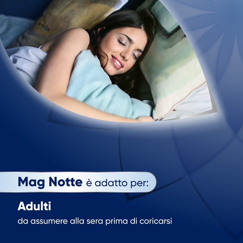 Mag Notte 24 Bustine - Integratore Con Melatonina, Magnesio E Griffonia Per Favorire il Rilassamento E Il Sonno