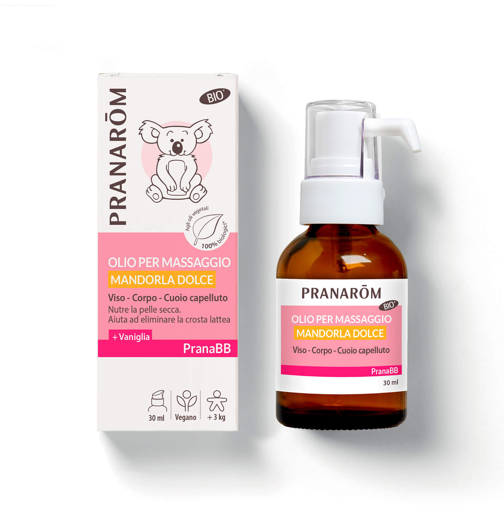 Pranarom PranaBB - Olio Per Massaggio Alla Mandorla Dolce Bio 30 ml
