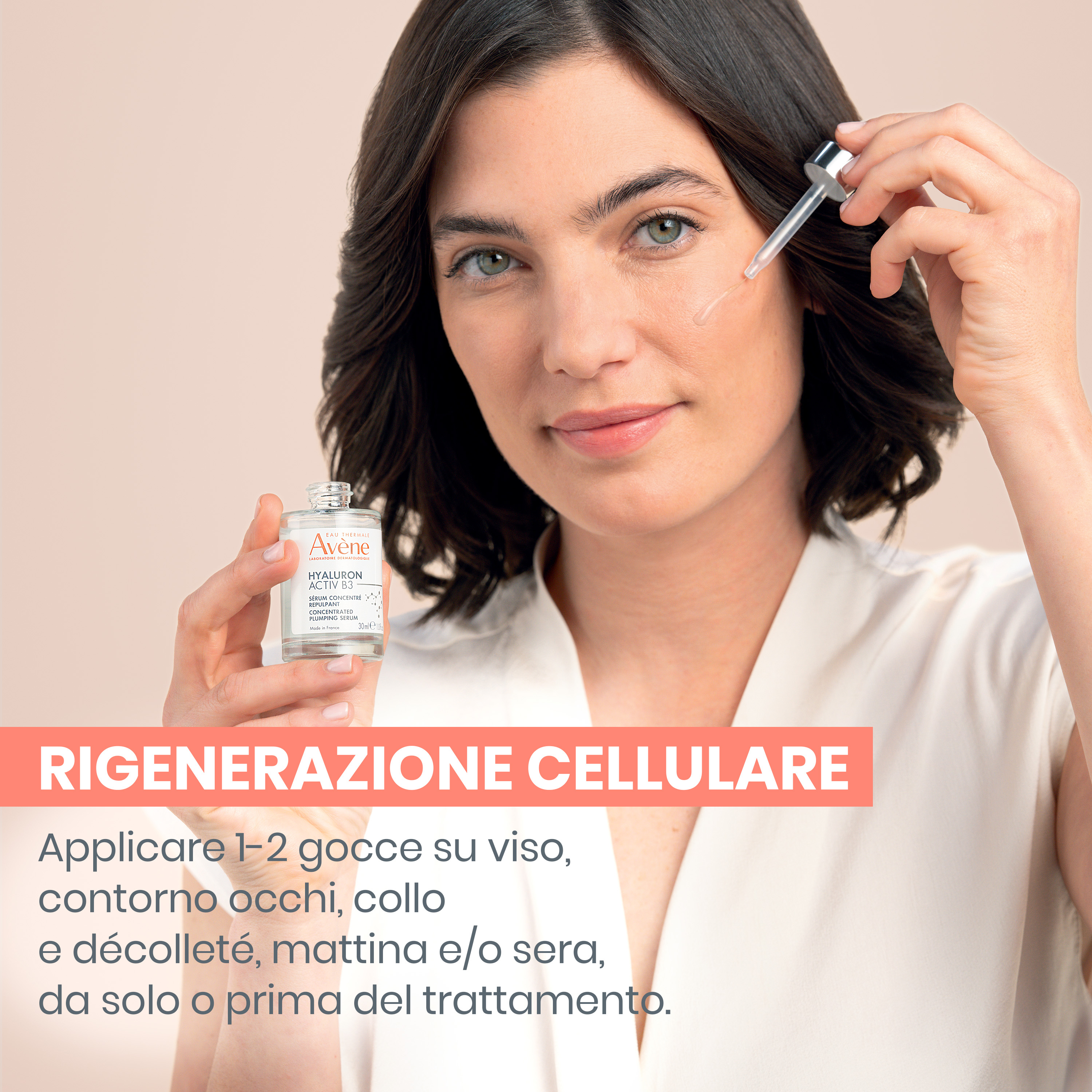 Eau Thermale Avène Hyaluron Activ B3 Siero Concentrato Rimpolpante anti-età, 30ml 