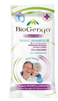 Biogenya Senior Panno Shampoo Detersione Cute e Capelli 4 Pezzi