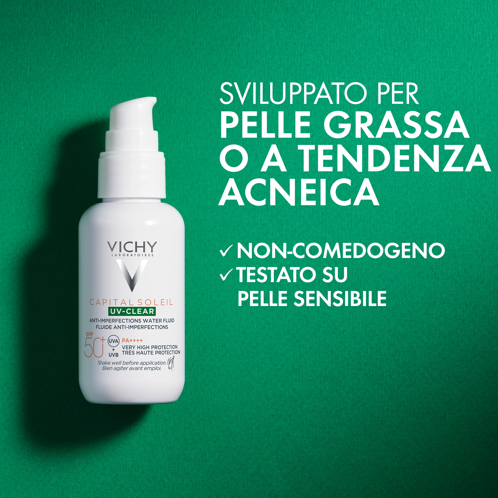 Vichy Capital Soleil UV-Clear SPF50+ - Fluido Anti-Imperfezioni per il viso 40 ml