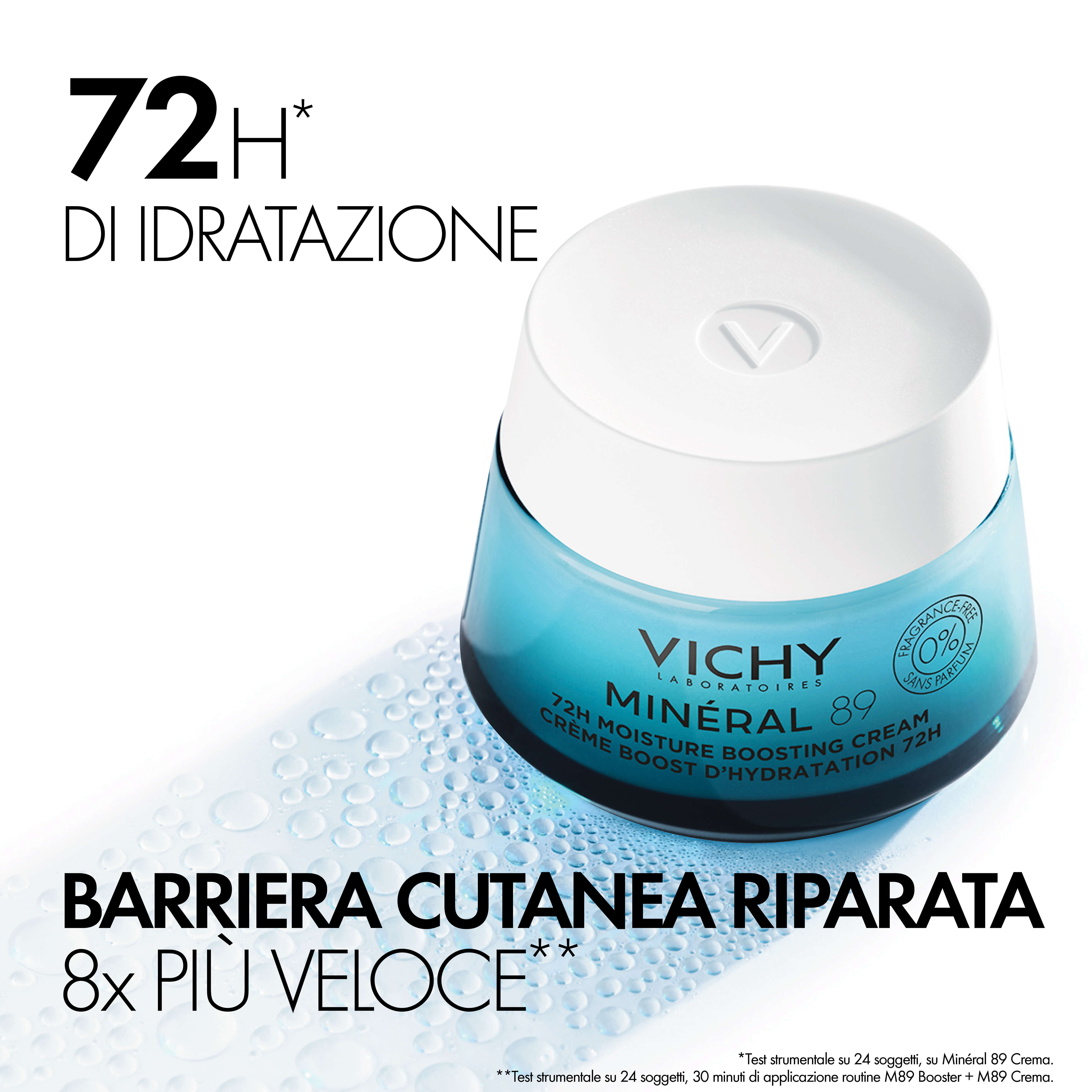 Vichy Minéral 89 Crema Boost Idratazione 100H Ricca per pelli secche e molto secche 50ml