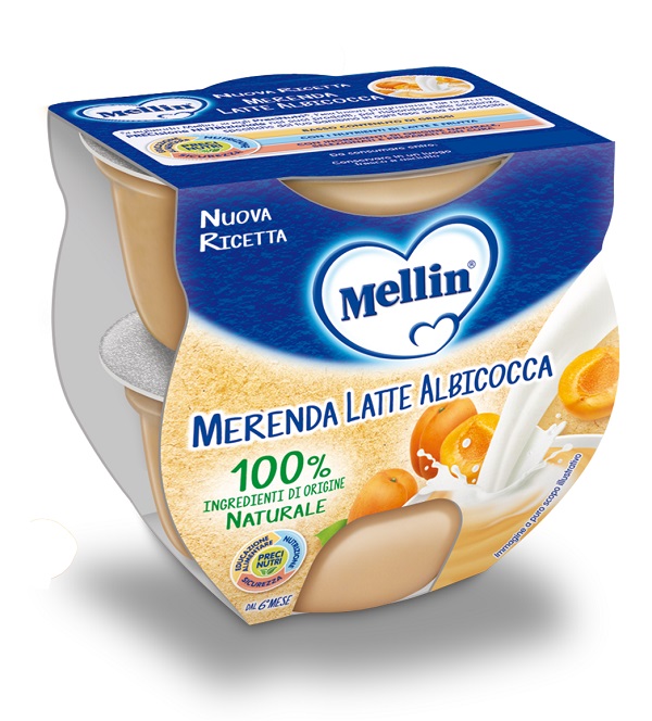 Mellin Merenda Latte E Albicocca 2 x 100 g