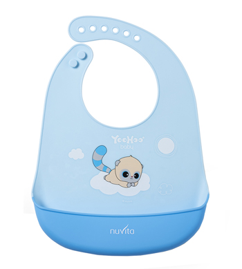 NUVITA YOOHOO BAVAGLINO SILICONE AZZURRO
