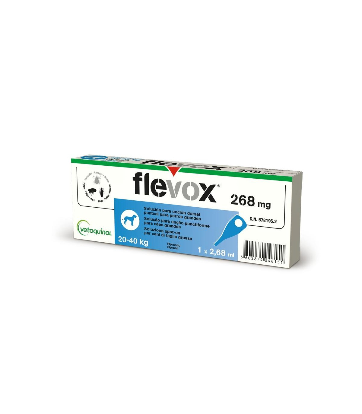 FLEVOX*SPOTON 1PIP 2,68ML CANI