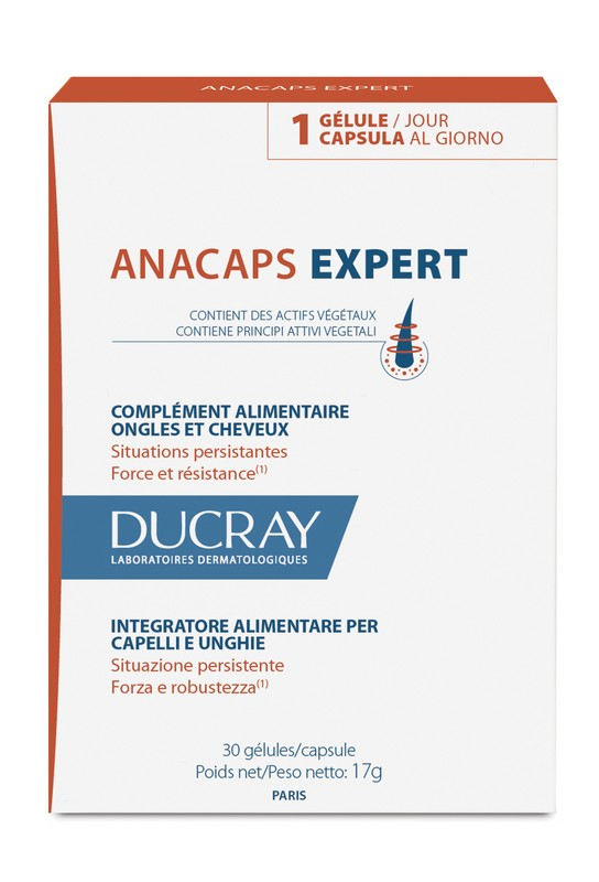 Ducray - Anacaps Expert - Integratore alimentare per capelli, situazione persistente - 30 capsule