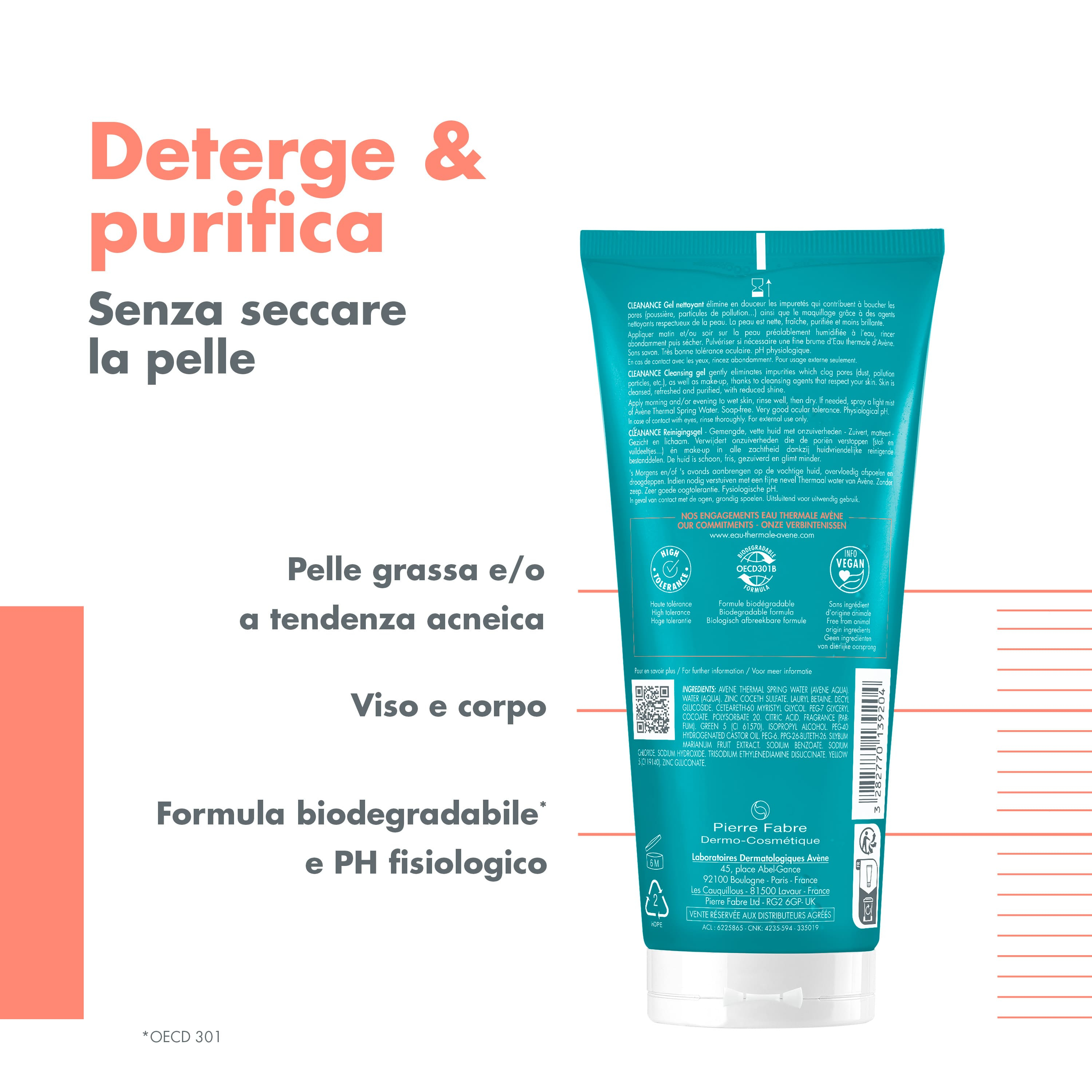 Eau Thermale Avène Cleanance Gel Detergente 200 ml