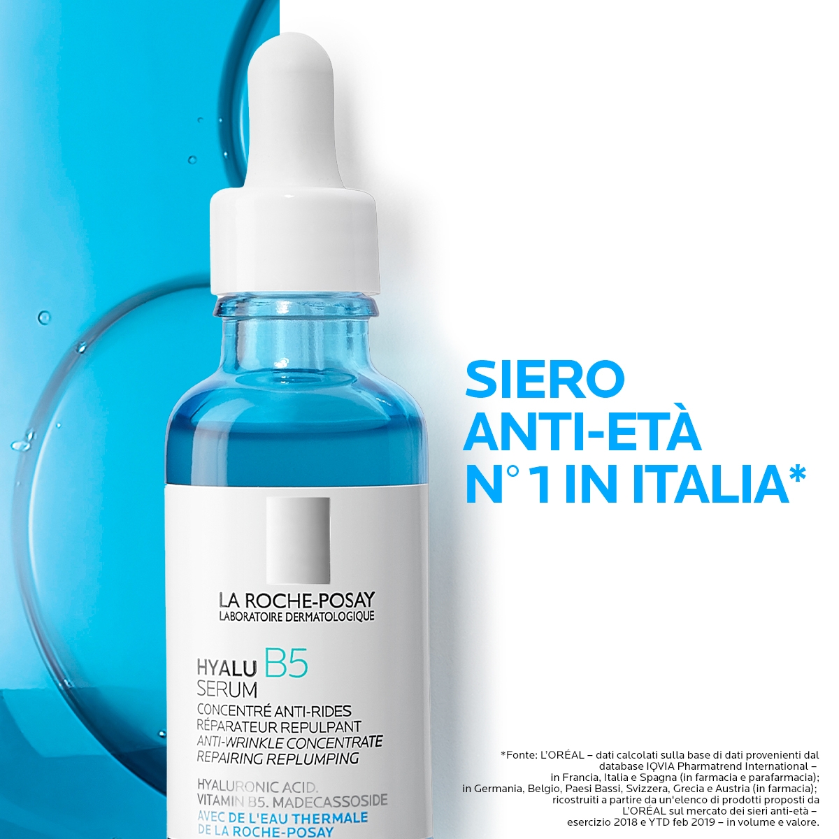 La Roche Posay Hyalu B5 Siero anti-rughe rimpolpante con acido ialuronico 30 ml 