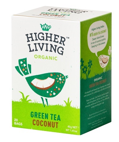 Green Tea Coconut infuso biologico di The Verde e Cocco 20 filtri