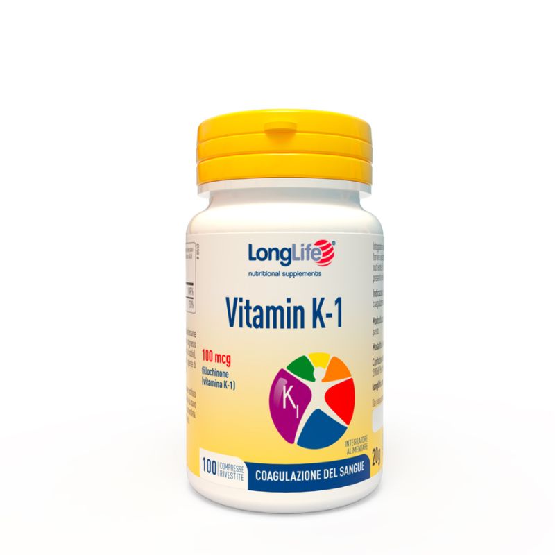 Longlife - Vitamin K-1 - Integratore Per La Circolazione 100 Compresse