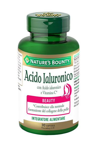 Nature's Bounty Acido Ialuronico Integratore Bellezza Pelle 30 Capsule