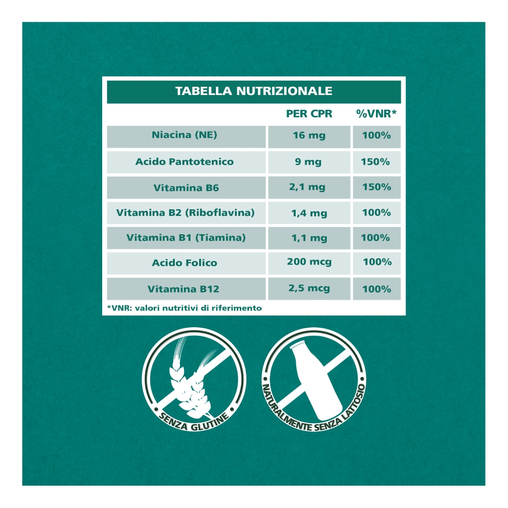 Be-Total Integratore Alimentare Vitamina B Vitamina B12 Acido Folico Energia per Adulti 40 Cpr