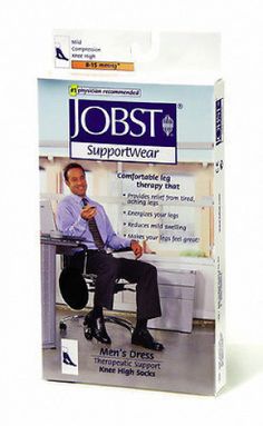 Gambaletto Jobst forMen calza uomo a compressione graduata 15-20 mmHg colore blu taglia 3