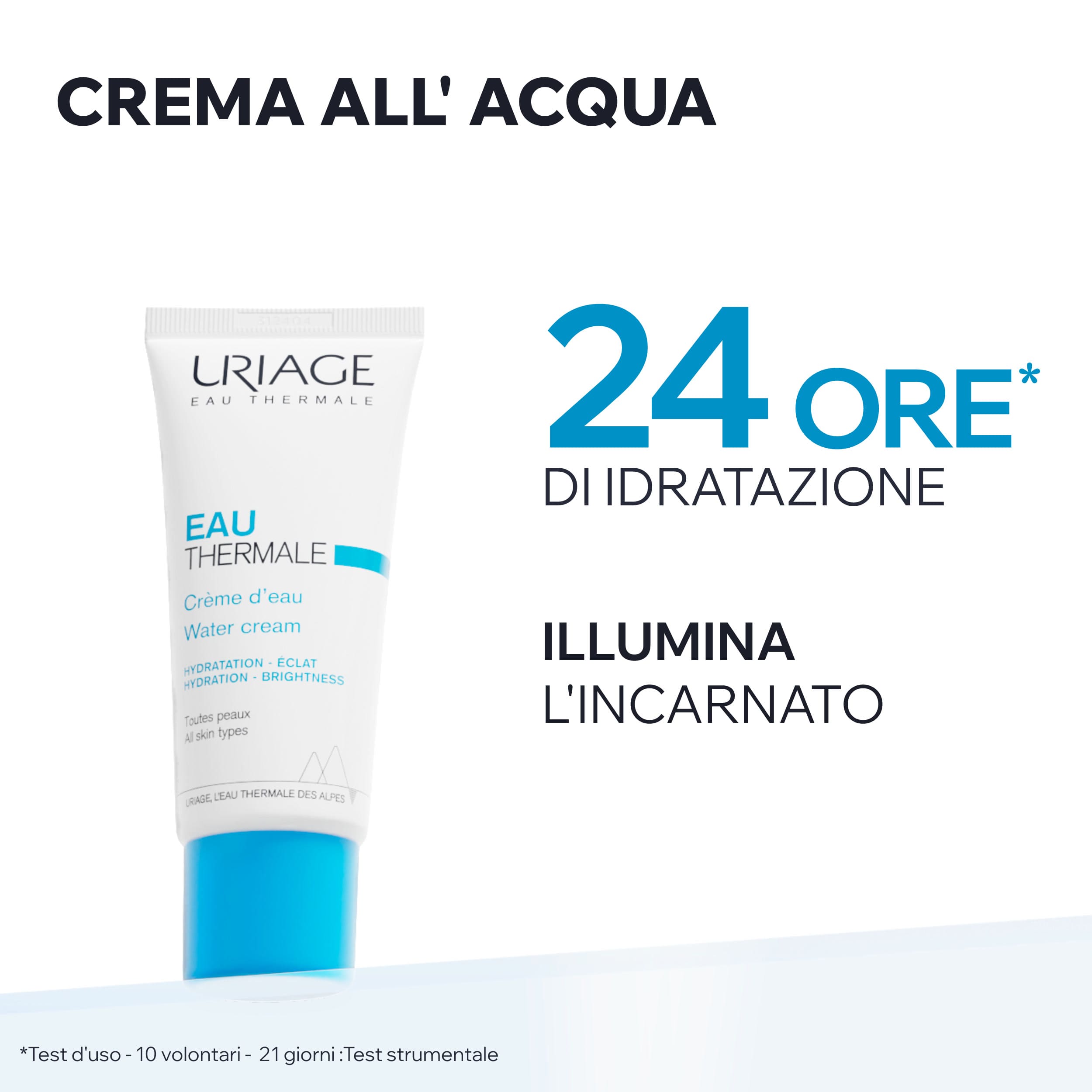 Uriage - Eau Thermale - Crema All'Acqua Idratante Viso Per Tutte Le Tipologie Di Pelli 40 ml