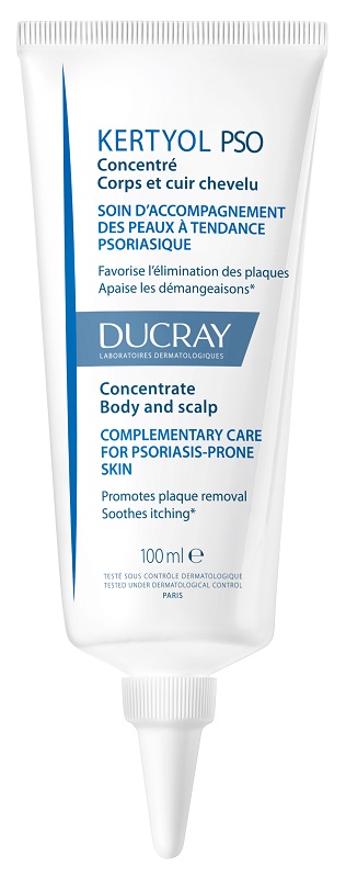 Ducray Kertyol PSO Concentrato Uso Localizzato, Trattamento dermocosmetico coadiuvante, Lenisce il prurito, Cuoio capelluto soggetto a psoriasi, 100 ml
