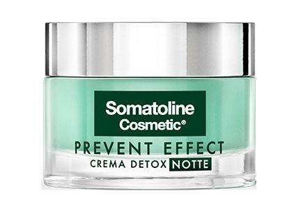 Somatoline SkinExpert, Prevent Effect Crema Notte Detox, Trattamento Viso   Idratante, Pre-probiotici - Fitolipsomi   50ml