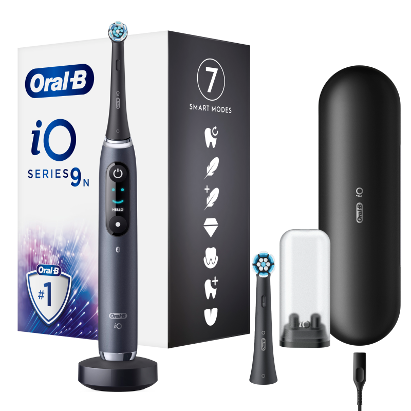ORALB iO™ SERIES 9  BLACK - SPAZZOLINO ELETTRICO + 2 REFILL 