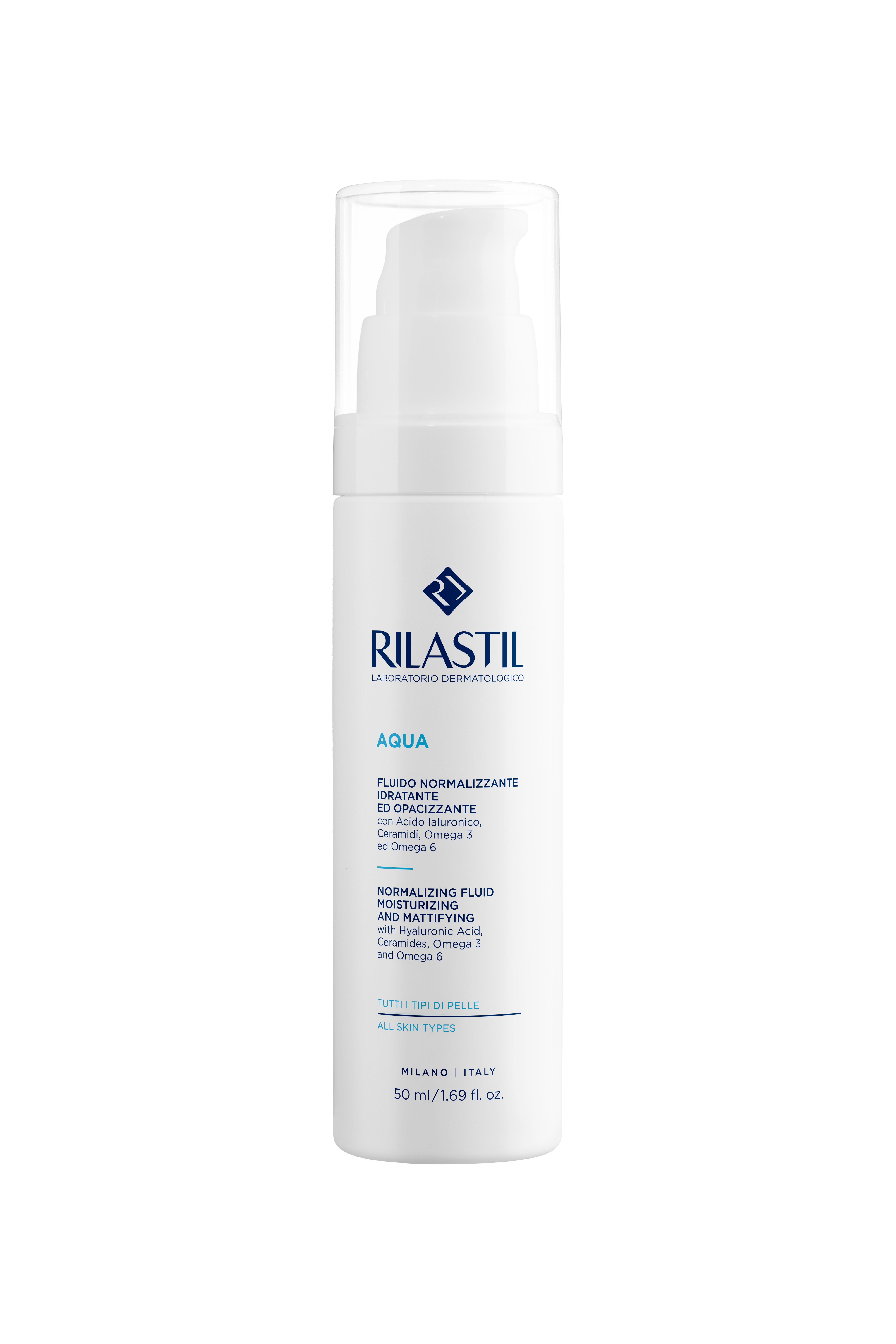 Rilastil aqua fluido viso normalizzante e opacizzante 50 mL