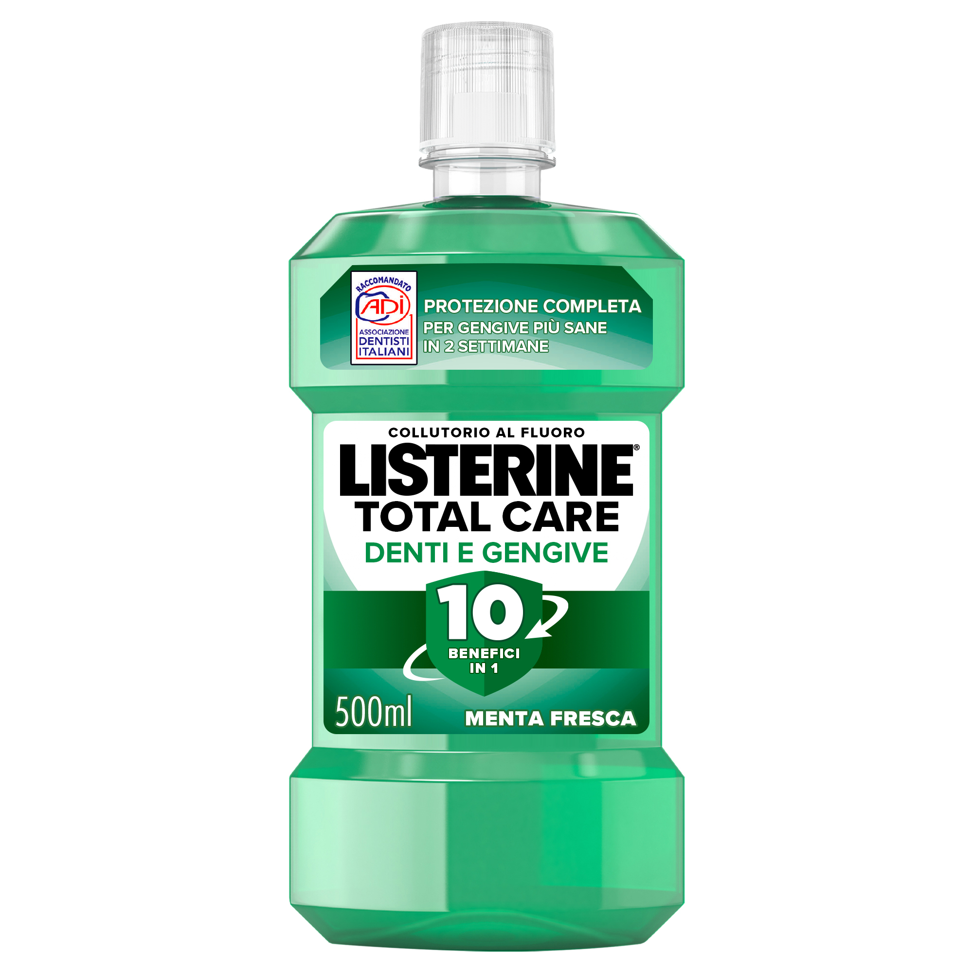 LISTERINE, Collutorio, Difesa Denti e Gengive, Tripla Azione, Denti più Forti, Gengive più Sane, 500ml