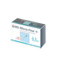 Siringa per Insulina Becton Dickinson  BD - Micro-Fine - Siringa di Insulina - g29 30 pezzi 0,5 ml 