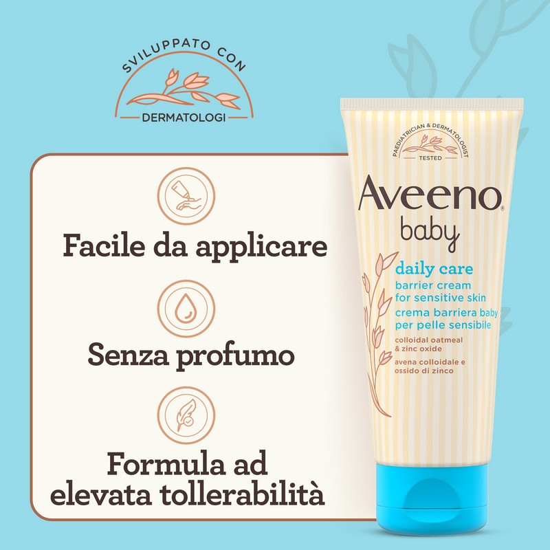 Aveeno Baby, Crema Barriera per Bambini, Daily Care, Protegge da Irritazioni da Pannolino, Facile da Applicare, 100ml