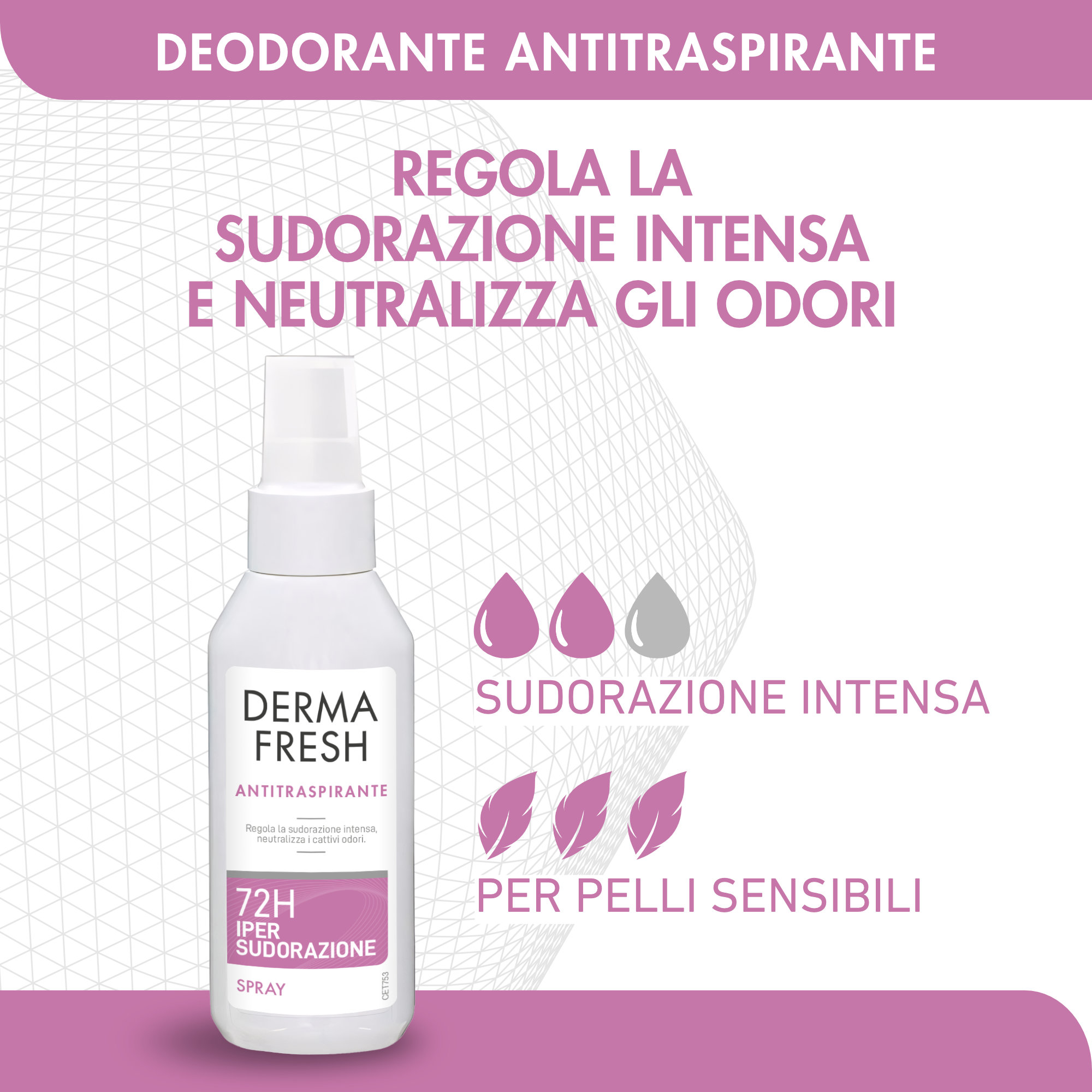Dermafresh 72H Ipersudorazione - Spray Antitraspirante 100 ml