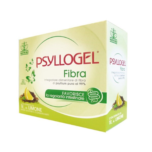 Psyllogel Fibra Integratore Gusto Tè Limone Senza Zucchero 20 Bustine