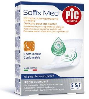 Pic Soffix Med Cerotto Post Operatorio Delicato 5x7 cm 5 Pezzi