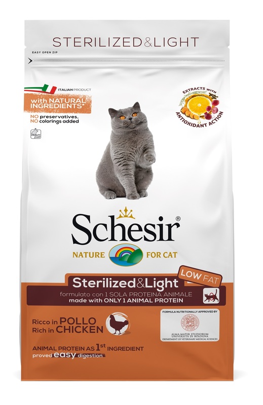 SCHESIR CAT DRY STER POLLO400G