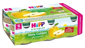 Hipp Biologico Omogeneizzato Mela Golden 2x80g