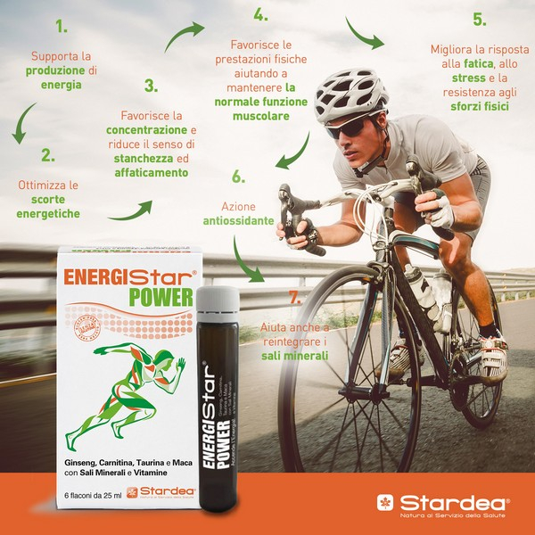 Energistar Power Integratore Energetico 6 Flaconcini