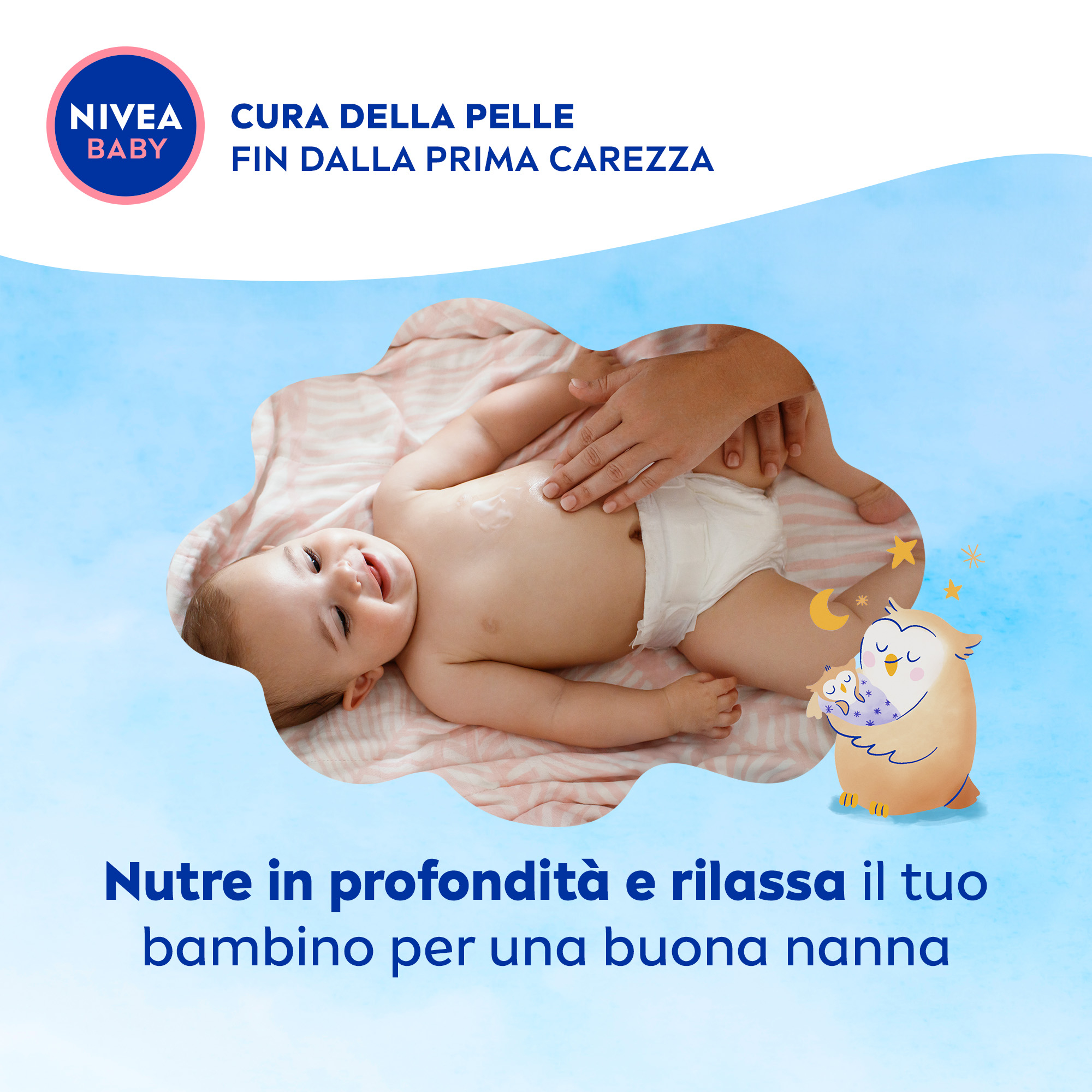 Nivea Baby Crema Corpo Dolce Nanna 200 ml, Crema bambini corpo per una pelle nutrita e protetta