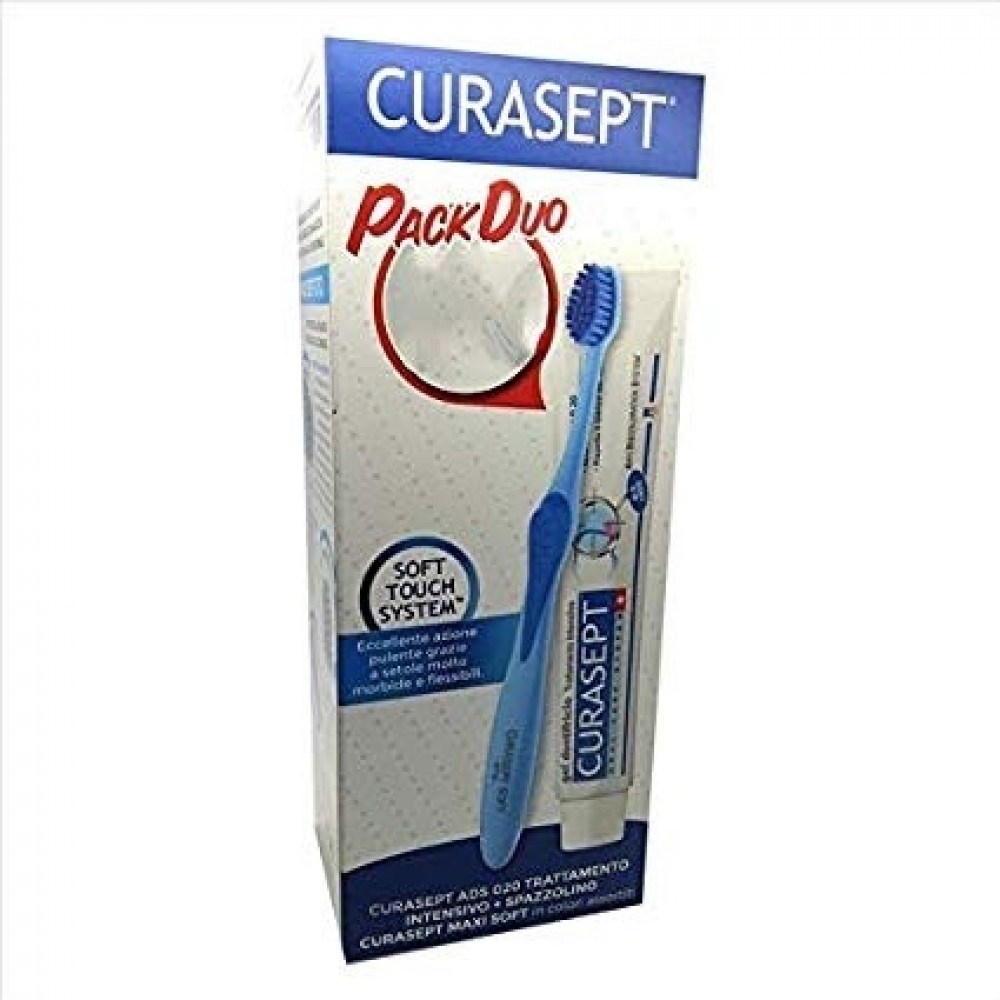 Curasept ADS Dentifricio 0,20% Clorexidina - 75 mL PROMO PACK  CON SPAZZOLINO MAXI SOFT MX OMAGGIO