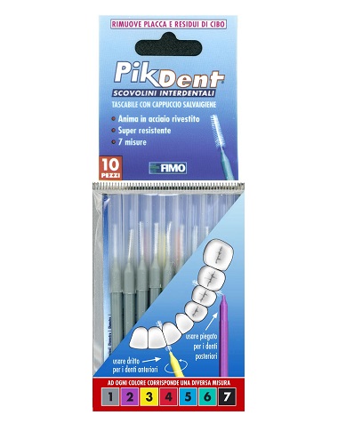 Pikdent Scovolino Interdentale 1 Grigio 0,4 mm 10 Pezzi