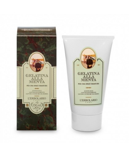 L'Erbolario Gelatina alla Menta per Rasatura Sostituisce Saponi e Schiume da Barba 150ml