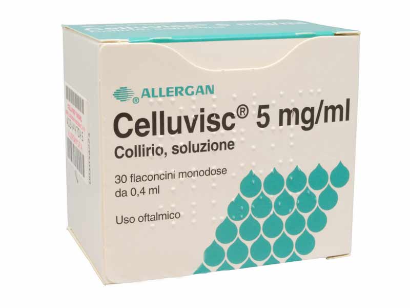 Celluvisc Collirio 5 mg/ml Carmellosa sodica 30 Flaconcini 0,4 ml