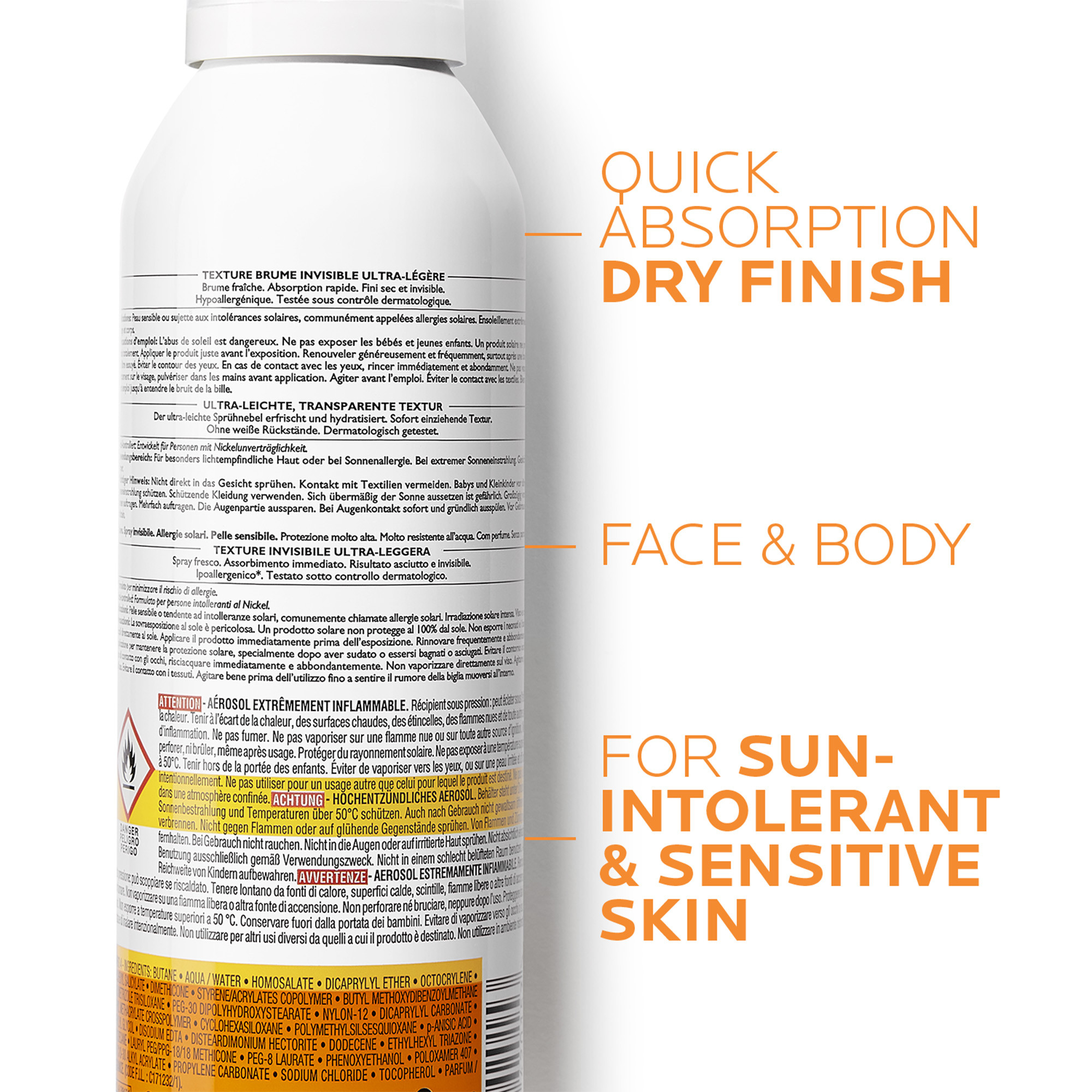 La Roche-Posay Anthelios XL - Spray Solare Invisibile Ultra Leggero SPF50+ Corpo 200 ml