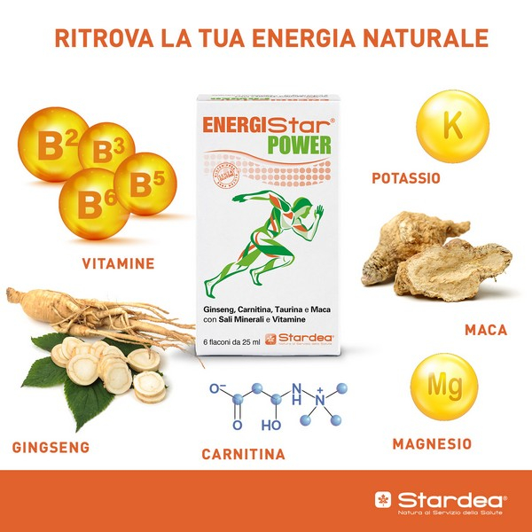 Energistar Power Integratore Energetico 6 Flaconcini