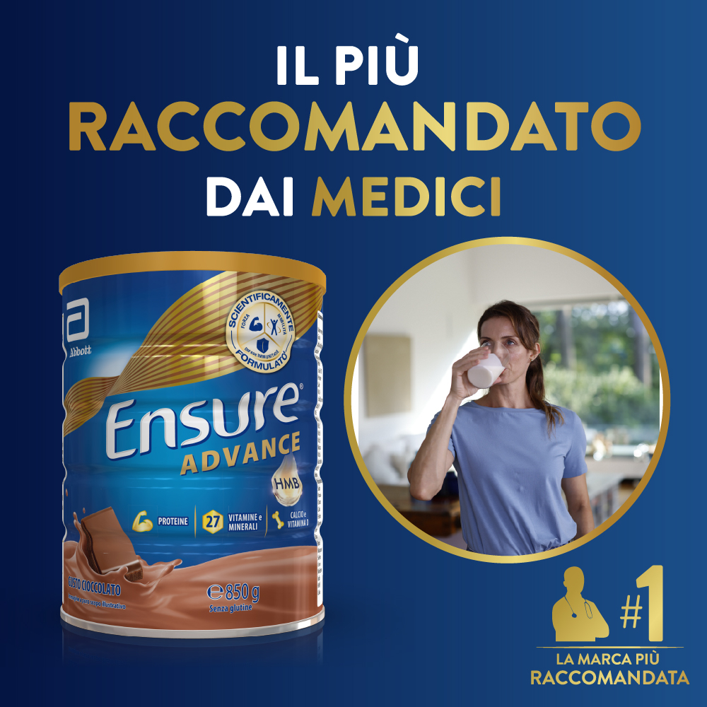 Ensure® Advance Integratore in polvere forza & energia 850g Cioccolato