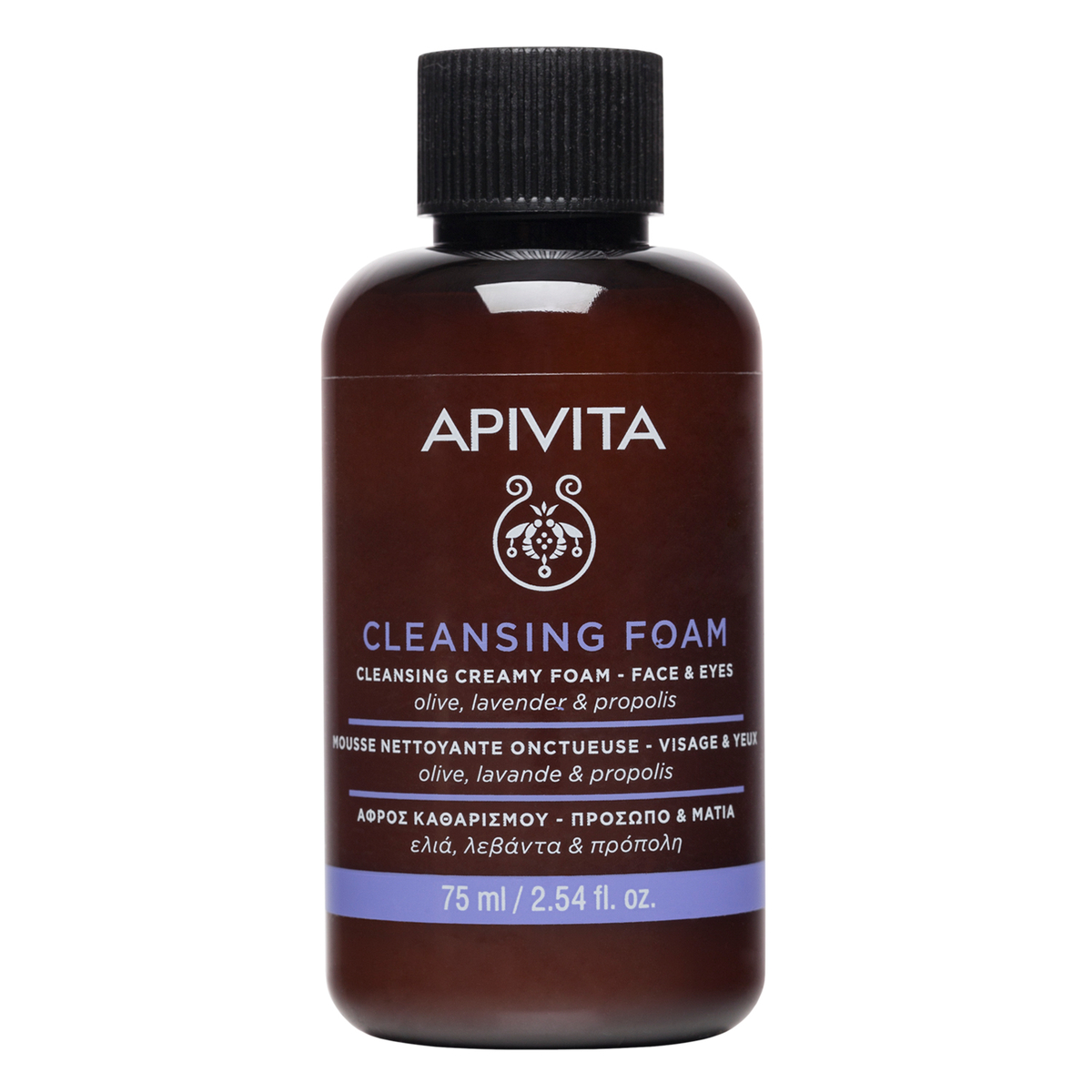 Apivita Cleansing Foam - Mousse Detergente Idratante Viso E Occhi 75 ml