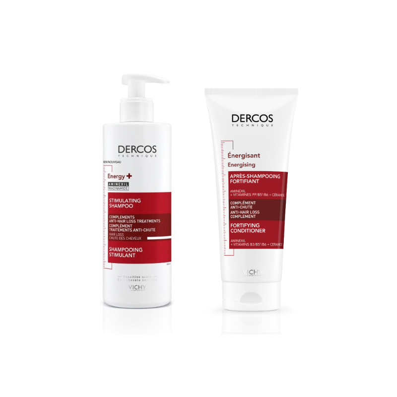 Vichy Dercos - Shampoo Energizzante Anticaduta 390 ml + Balsamo Energizzante Fortificante 200 ml 