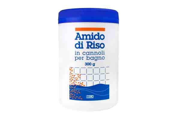 Sella Amido Di Riso Per Bagno Emolliente Idratante Barattolo 300 g
