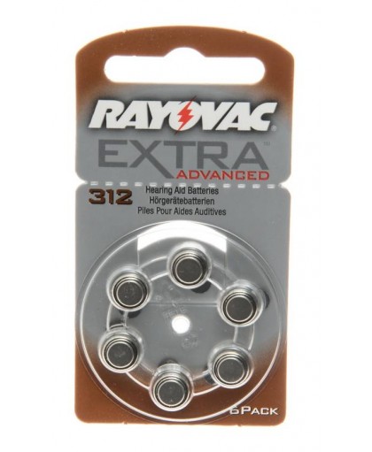 Rayovac Extra Advance Blister Di Batterie Allo Zinco Aria Modello 312 6 Pezzi