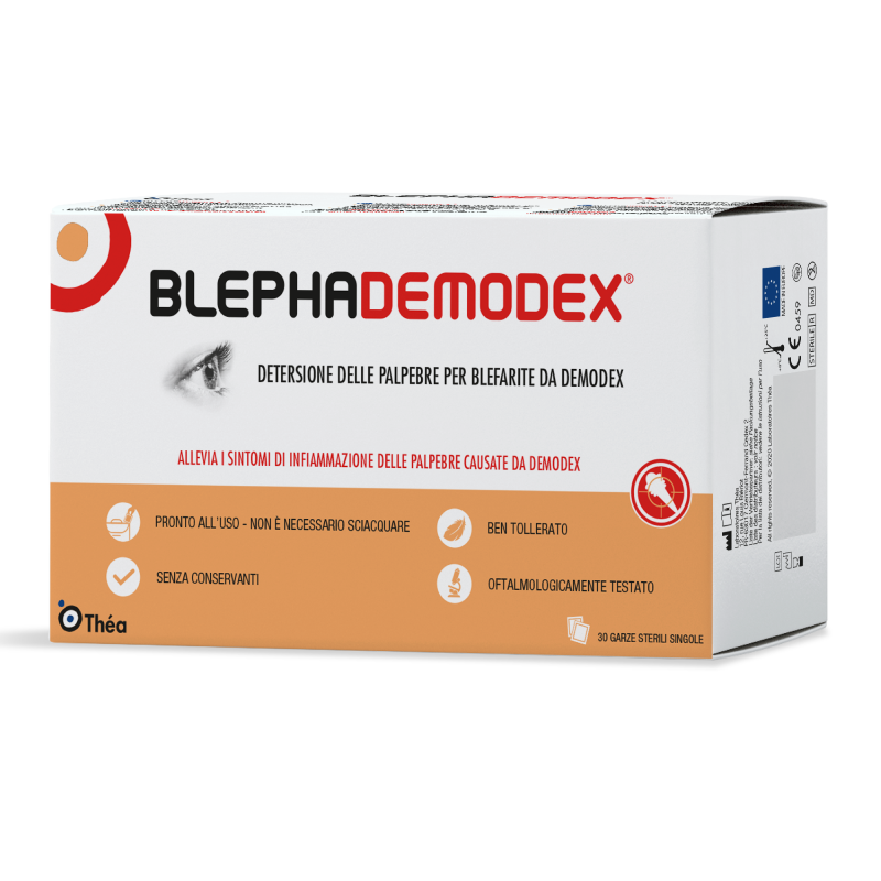 Blephademodex Garze Sterili Oculari per Palpebre 30 Pezzi