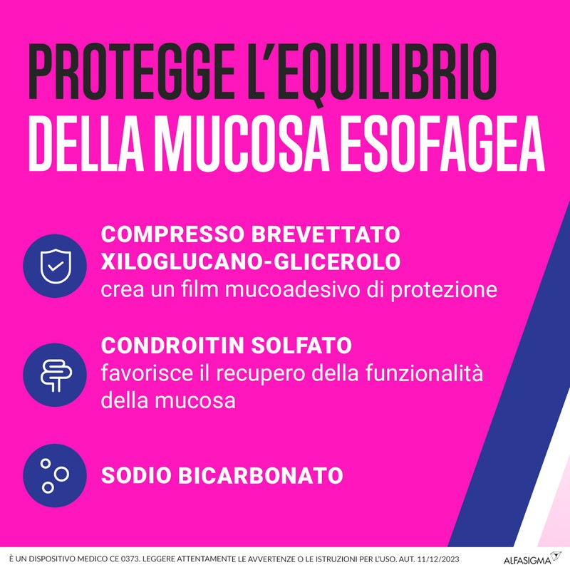 Biochetasi Reflusso, dispositivo medico utile in caso di sintomi da Reflusso Gastrico, Acidità e buciore di stomaco, Aroma Arancia,  20 Stick