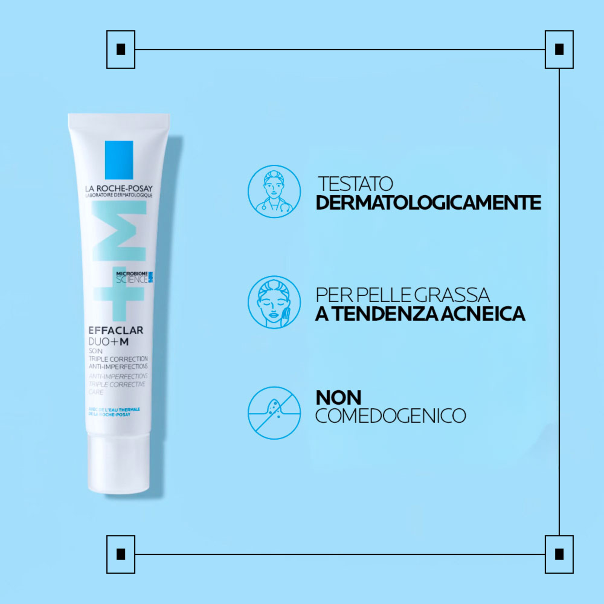 La Roche-Posay Effaclar Duo+M - Trattamento Anti-Imperfezioni Viso Per Pelle Mista, Grassa O A Tendenza Acneica 40 ml