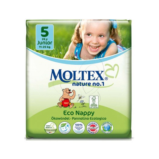 Moltex Pannolini Ecologici 5 Junior 11-25 kg 26 Pezzi
