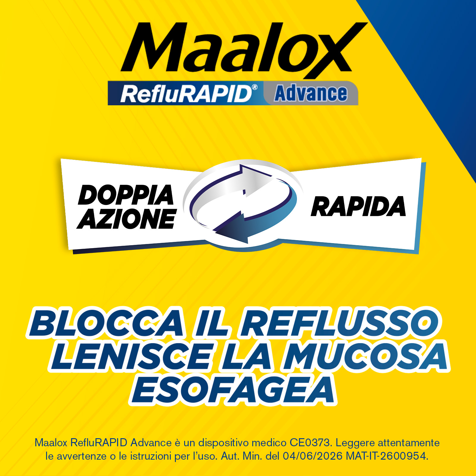 Maalox RefluRAPID Advance 20 Bustine Da 10 ml - Antiacido Per Reflusso Gastroesofageo E Bruciore di Stomaco