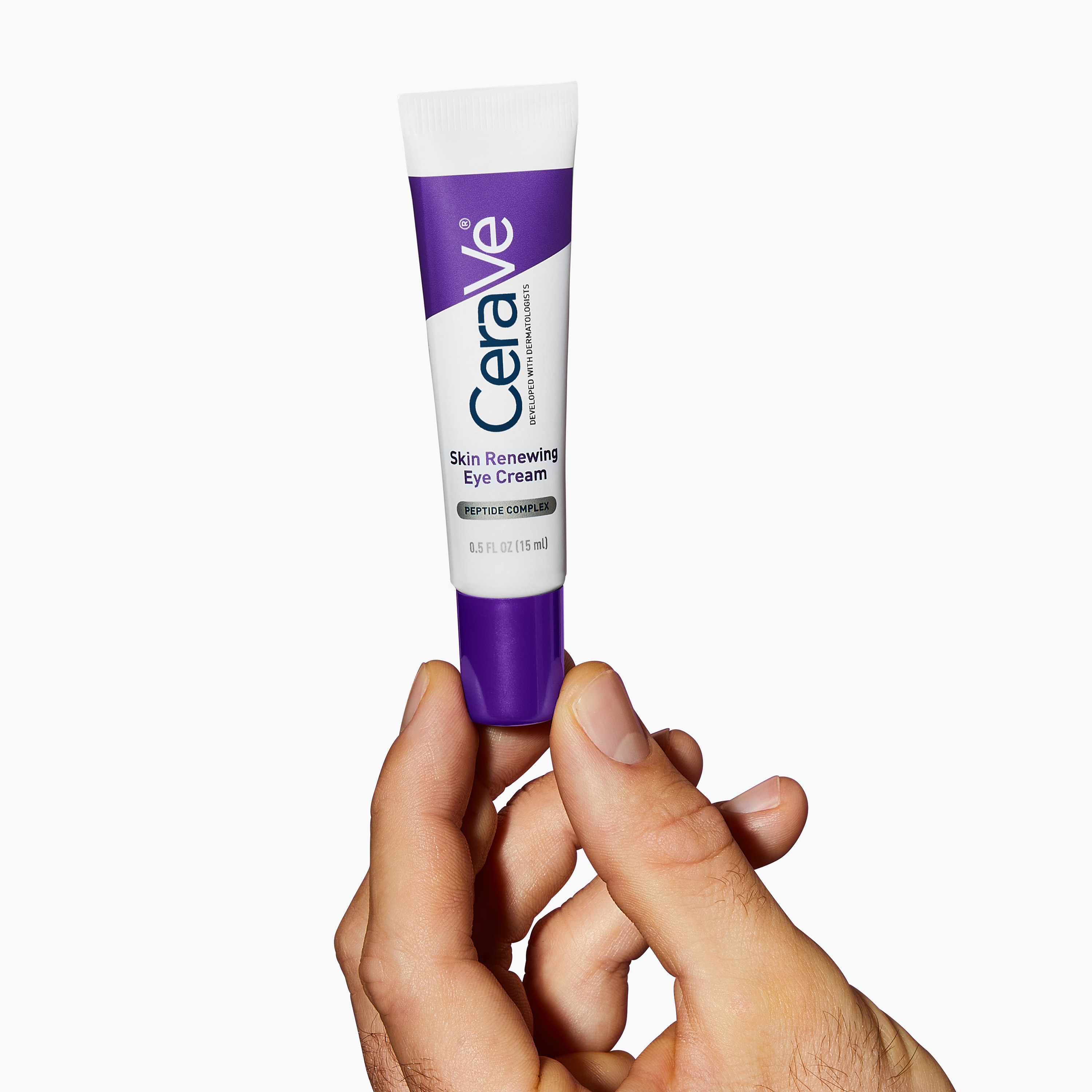  CeraVe Skin Renewing Crema Contorno Occhi Peptidi,  Con Complesso di Peptidi, 3 Ceramidi Essenziali, Niacinamide e Caffeina,  Per i Primi Segni dell'Età, 15ml